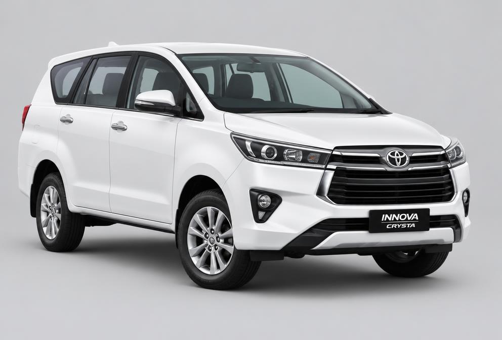 White Toyota Innova Crysta