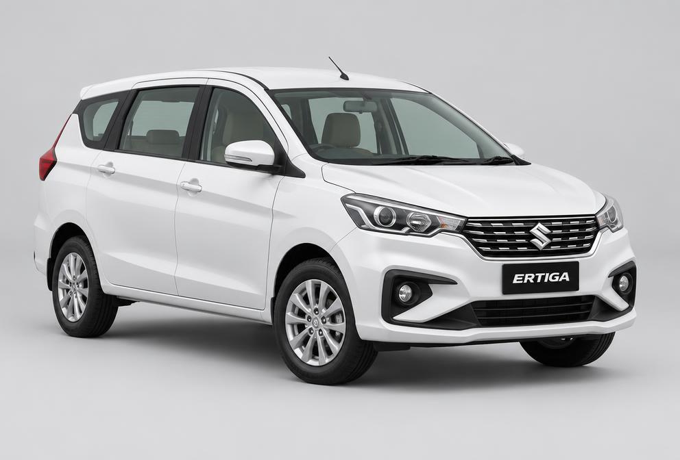 White Maruti Suzuki Ertiga SUV